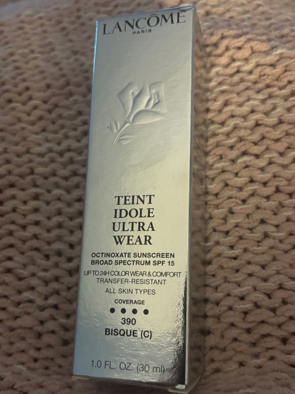 Lancome Teint Idole Ultra Wear Foundation - Bisque (390) Silver Box